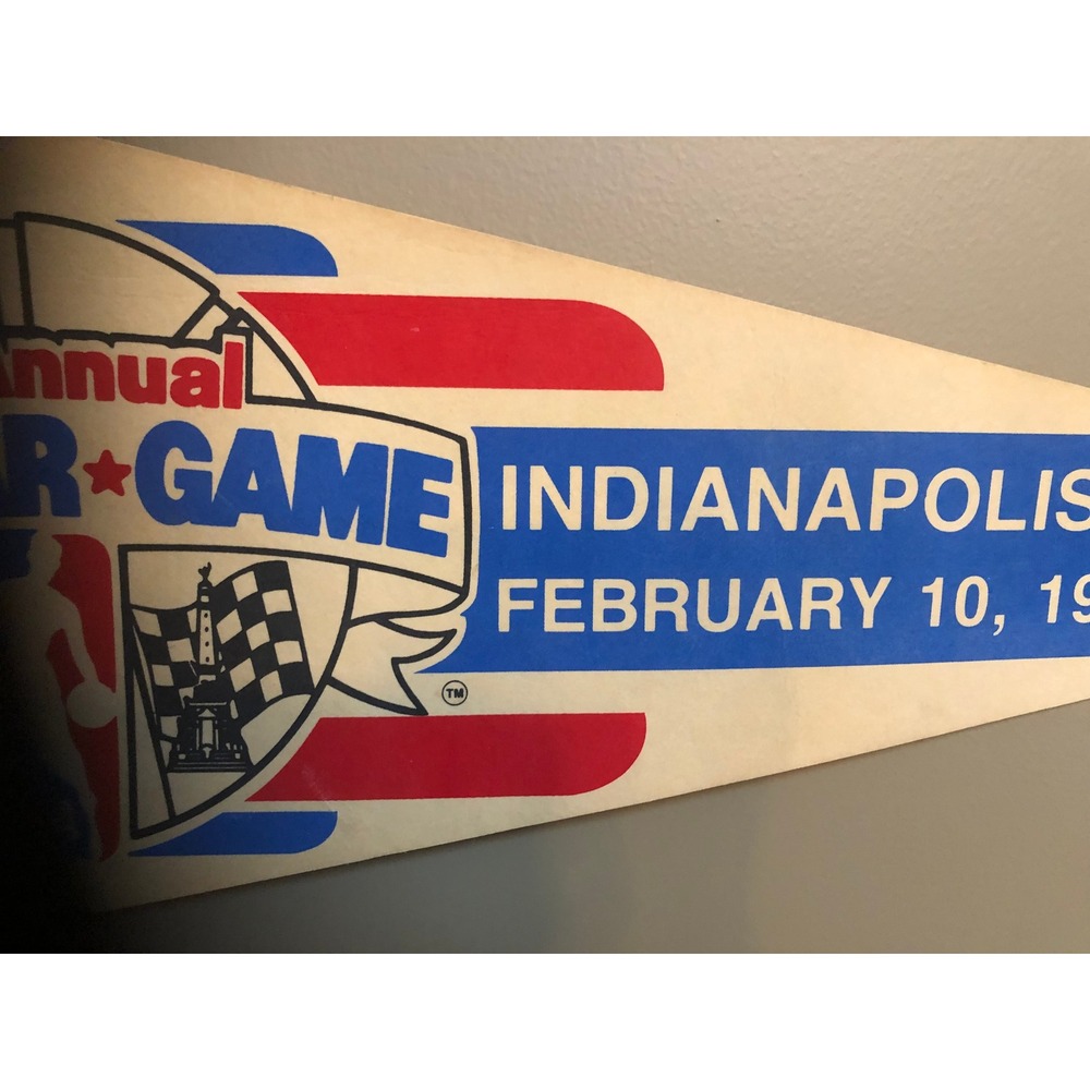 Vintage 1985 NBA All Star Game Felt Pennant 35th Annual Indianapolis Rare Banner